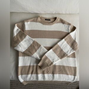 Brandy Melville Brianna striped sweater beige